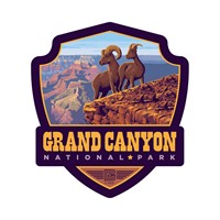Grand Canyon NP Bright Angel Trail Emblem Magnet
