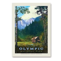 Olympic NP Enchanted Valley Chalet Vert Sticker