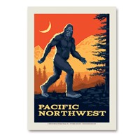 Pacific Northwest Bigfoot Vert Sticker