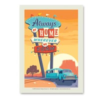 Always at Home Wherever We Roam Vertical Sticker