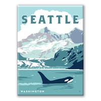 WA Seattle Inside Passage Orca Magnet