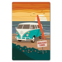 Cocoa Beach FL VW Bus Magnetic Postcard