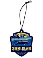 Channel Islands NP Dolphins Emblem Wood Ornament