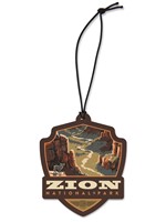 Zion NP Majestic Valley Emblem Wood Ornament