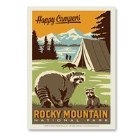 Rocky Mountain NP Happy Campers Vert Sticker