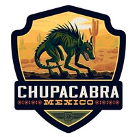 Mythical Creatures Chupacabra Emblem Sticker