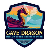 Yellowstone NP Cave Dragon Emblem Sticker