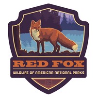 Wildlife Red Fox Emblem Sticker