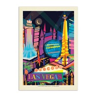 Las Vegas Neon Modern Design Postcard