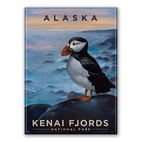 Alaska Kenai Fjords NP Puffin Magnet