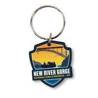 New River Gorge NP & Preserve Sunset Wood Key Ring - 1/8