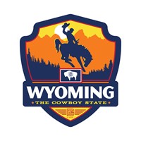Wyoming State Pride Small Emblem Sticker