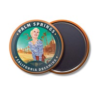 Palm Springs California Dreaming Circle Magnet