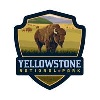 Yellowstone NP Bison Emblem Sticker