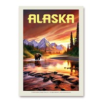 Alaska Evening Glow Vertical Sticker