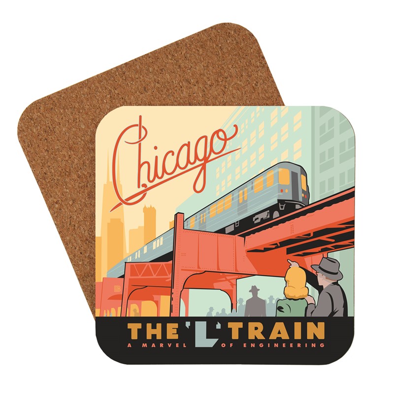 Chicago LTrain Coaster Chicago Themed Coaster