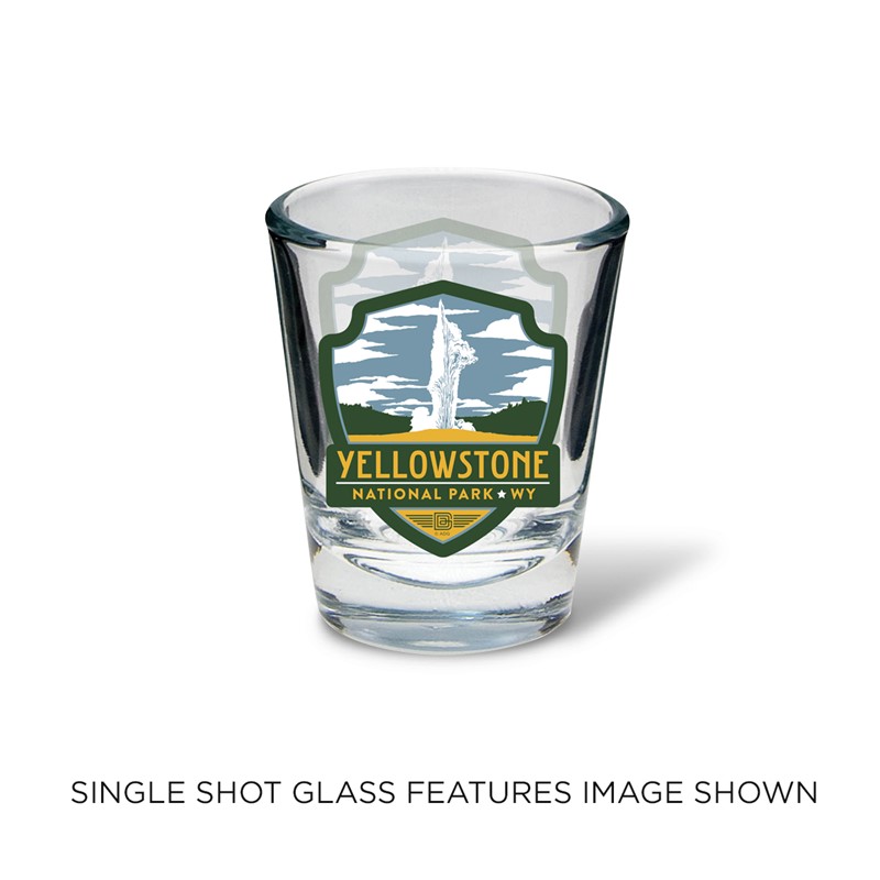 Yellowstone Old Faithful Shot Glass Made in the USA