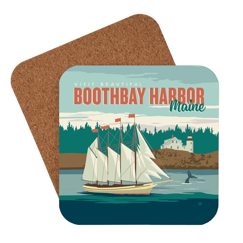 ME Boothbay Harbor Coaster American Made Coaster
