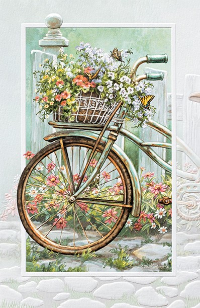 old fashioned bike with basket
