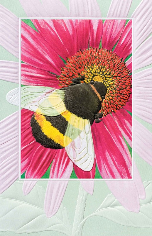 Bumblebee Embossed insect USA made greeting cards